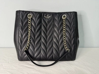 Auténtico Bolso de Mano KATE SPADE NY Briar Lane Cuero Acolchado Negro Cartera Foto 1 de 4