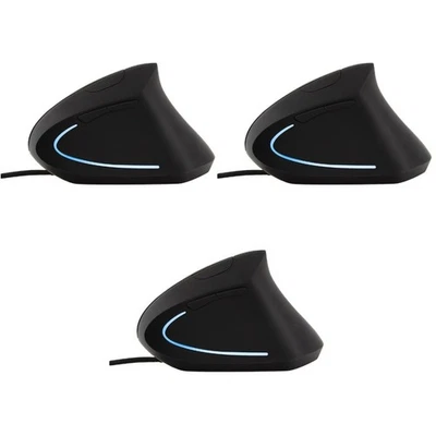 3pcs Ergonomic Optical USB Vertical Mouse Adjustable 800/ 1200/ 2000/ 3200 DPI - Image 1 of 4