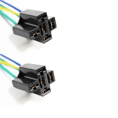 2 Pack 12V 30/40 Amp 5-Pin SPDT Automotive Relay Harness Socket Set - Image 1 of 4