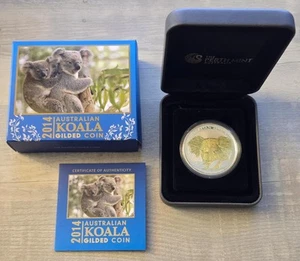 2014 Australia 1 oz Silver Gilded Koala Coin w/Box & COA – Perth Mint - Picture 1 of 5