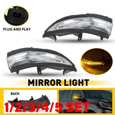 Luz pisca-pisca espelho lateral LED âmbar para 2010-2023 Lexus LX570 GX460 LH+RH 1-5SET - Imagem 1 de 4