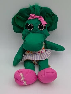 Playskool Baby Bop Dinosaur Bath Plush Barney 13 Inch 1996 Stuffed Animal Toy - Picture 1 of 9