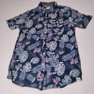 Free Planet Shirt Youth Large Tropical Palms Camp Cruise Button up Tropical - Picture 1 of 18