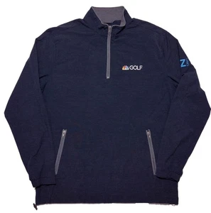 LINKSOUL NBC Golf Channel 1/2 Zip Pullover Windbreaker Jacket Blue Medium M - Picture 1 of 9