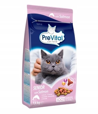 5999566111198 PREVITAL Senior Salmon - trockenfutter für Katzen - 1,4kg PREVITAL - Bild 1 von 2