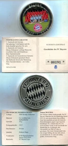 Medaille "FC Bayern München- Saison 2015/2016" Ø 50mm in Kapsel mit Zertifikat - Bild 1 von 1