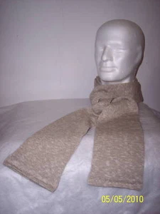 Sciarpa Singola/Scarf BEIGE 100% Cotone Soft Fiammato - Picture 1 of 1