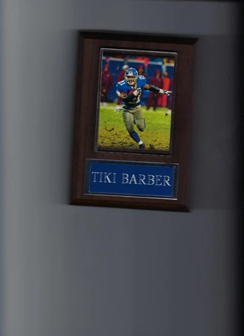 TIKI BARBER PLAQUE NEW YORK GIANTS NY FOOTBALL NFL GAME ACTION Cover