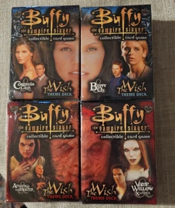 Gioco di carte collezionabili Buffy l'ammazzavampiri sigillato con scatola The Wish set di 4 scatole - Foto 1 di 3