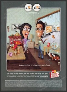 Anuncio impreso de revista MasterCard The Home Depot años 2000 2008 Experiencing Overjoyment - Imagen 1 de 1