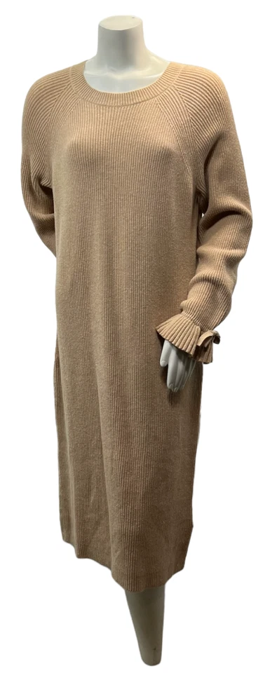 Nuevo vestido suéter Charter Club para mujer talla XL tostado manga larga tejido acanalado Foto 1 de 4