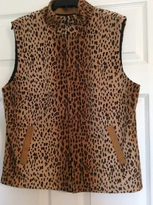 Chaleco RAFAELLA SPORT Estampado Animal Damas Mujer Talla 10 Muy Suave Foto 1 de 4