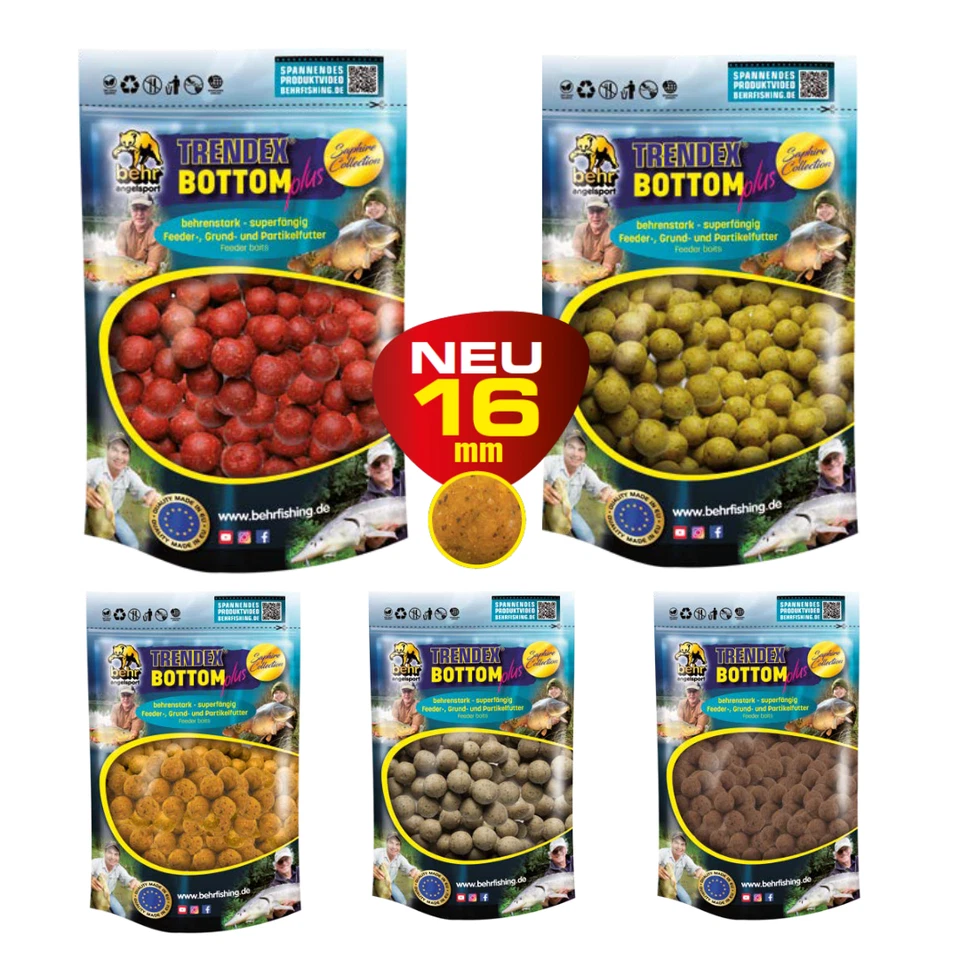 (19,80 EUR/kg) Behr Trendex Bottom plus Mono Color Boilies in 16mm div. Aromen - Bild 1 von 1