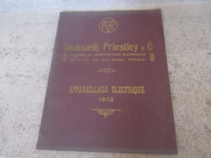 CATALOGUE Vedovelli, Priestley & cie. Appareillage électrique 1912 - Picture 1 of 6