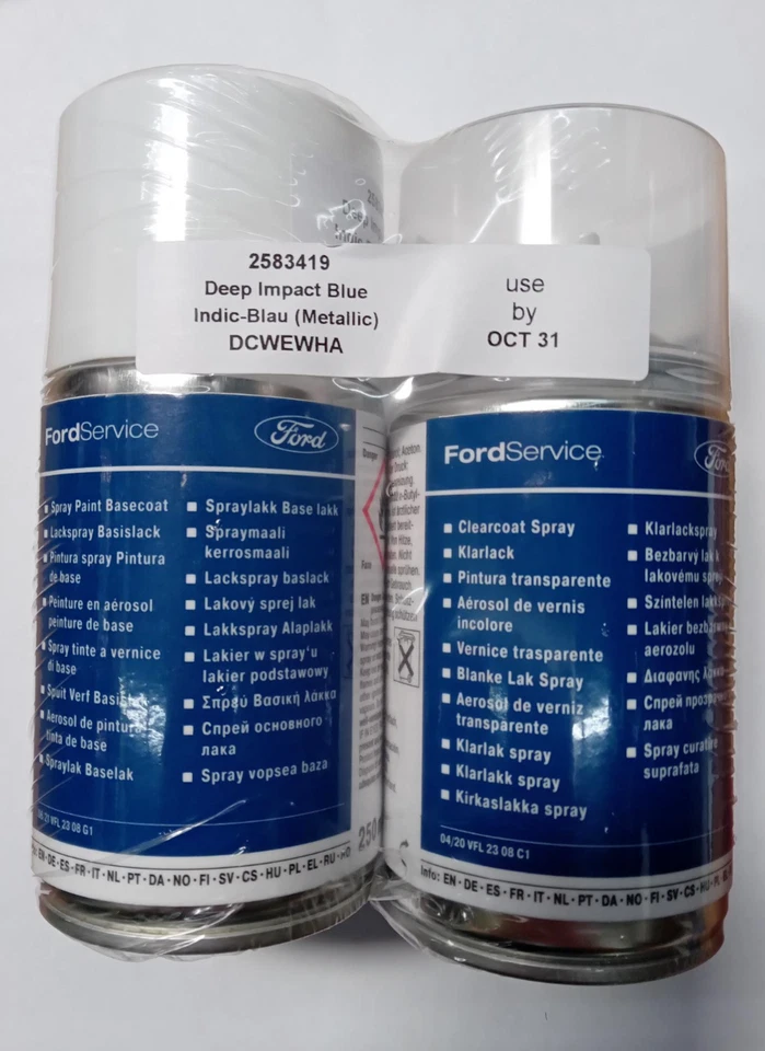 (95,80€/1L) Original Ford Spraydose Indic Blau metallic Klarlack Spray 2583419 - Bild 1 von 1