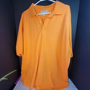 Linea Uomo Polo Shirt Mens 3X Orange Short Sleeve Golf Classic Fit - Picture 1 of 4