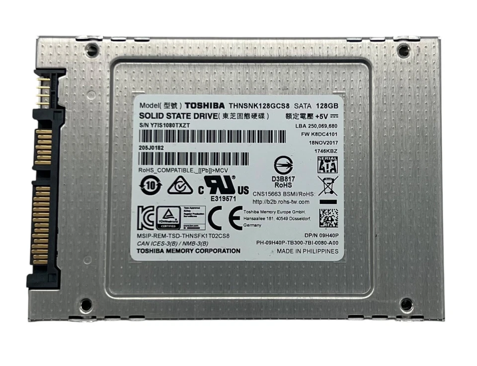 TOSHIBA 128GB 2.5" Sata III 6Gb/s Solid State Drive THNSNK128GCS8 - Image 1 of 2