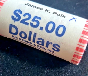 James K. Polk $1 Presidental Coin - $25 Roll -Uncirculated Collectables! - Picture 1 of 5