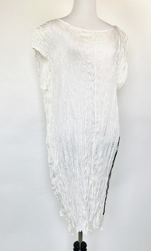 OFF WHITE Abito Amaran seta dipinto a mano bianco sporco arricciato vendita al dettaglio 119€ prezzo 49€ taglia small