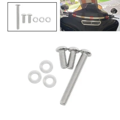 Chrome Motorcycle Windshield trim bolt Windscreen Screws Fit For Harley Touring - Image 1 of 4
