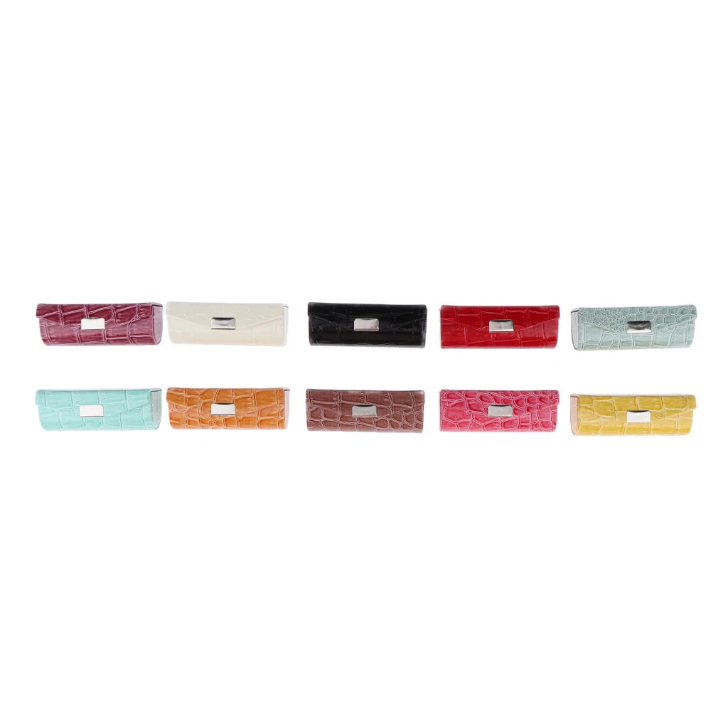 CALLARON Lippenstift-Etui Mit Spiegel – Kompakte Organizer-Tasche Für Lippenstifte, Aus Rindsleder, Rosa