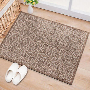 Rugshop Indoor/Outdoor Area Rug Transitional Floral Circles Textured Outdoor Rug