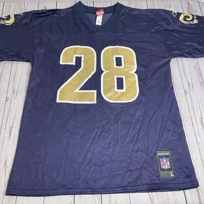 Vintage Marshall Faulk #28 St Louis Rams NFL Football Jersey Mens Large Blue - Image 1 of 4