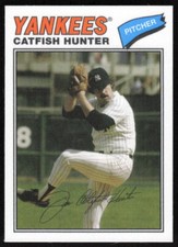 2012 Topps Archives Cloth Stickers #77C-CH Catfish Hunter   - FREE SHIPPING