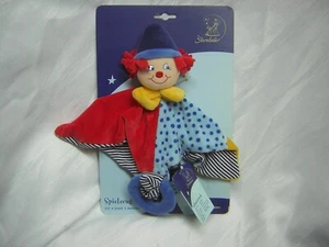 STERNTALER Schmusetuch CLOWN HARLEKIN rot blau weiß gestreift VINTAGE *NEU+OVP* - Bild 1 von 8