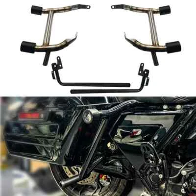 Stainless Steel Rear Performance Bagger Saddlebag Guard for Harley Touring 14-24 - Image 1 of 4