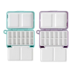 Watercolor Paint Palette 12 Well Folding Paint Case Portable Paint Mixing Tray - Picture 1 of 10