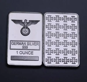 Barra De Plata De América De Una Onza, Barras De Monedas Chapadas En Plata Fina - Imagen 1 de 3