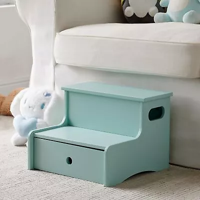 Kings Brand Furniture Toddler Step Stool for Kids with Storage, Glacier - Image 1 of 4