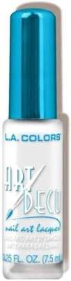 L.A. Pincel de diseño fino/precisión/puntiagudo esmalte blanco arte en uñas COLORES Art Deco Foto 1 de 2