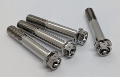 M10 1.25p Caliper bolts Titanium drilled hex flange head bolt kit Ti Various 4 - Image 1 of 4