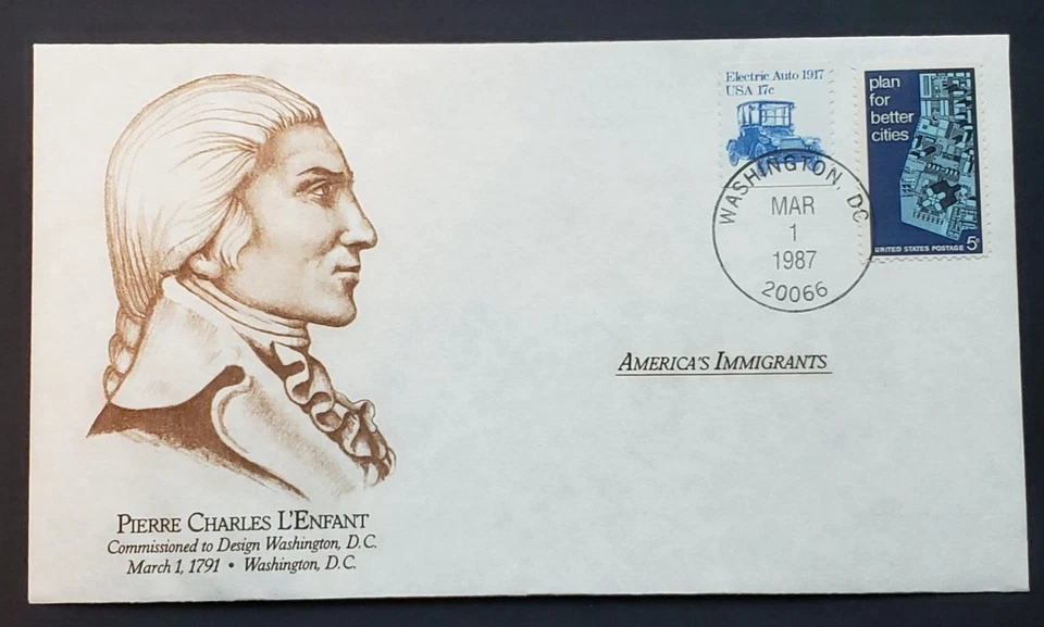USA 1988 Tribute to America's Immigrants, Pierre L'Enfant artist, engineer - Image 1 of 1