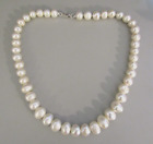 Fresh Water Cultured Baroque Pearl Necklace 925 Sterling Silver 12 to 15mm 18 in