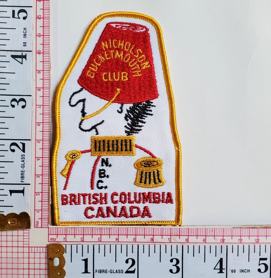 Nicholson Bucket Mouth Club N.B.C. BC CDA Patch Applique Crest Logo Badge o1 - Image 1 of 1