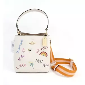 Coach Kreide Multi Tagebuch Stickerei Kleinstadt Leder Bucket Bag Neu mit Etikett C8282 - Bild 1 von 6