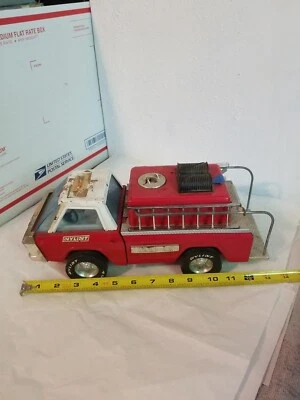 Vintage Nylint Fire  Pumper Truck Pressed Steel Has It's Original Ladders  - Image 1 of 4