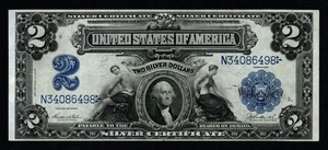 1899 $2 LARGE Size BEAUTIFUL XF+/AU Silver Certificate! - Picture 1 of 2