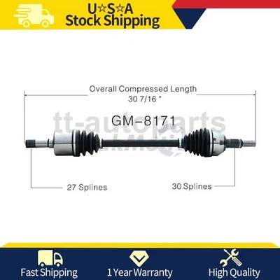 Junta eje CV conductor trasero izquierdo para Cadillac CTS 2007 2006 2005 2004 2003 Foto 1 de 2