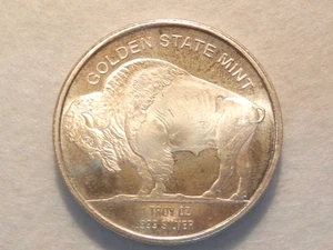 Ronda de plata búfalo .999 fina 1 de plata redonda - Imagen 1 de 2