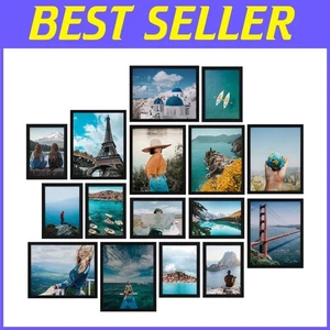 Black Picture Frames Set for Wall or Tabletop, 16 Pack - Picture 1 of 9