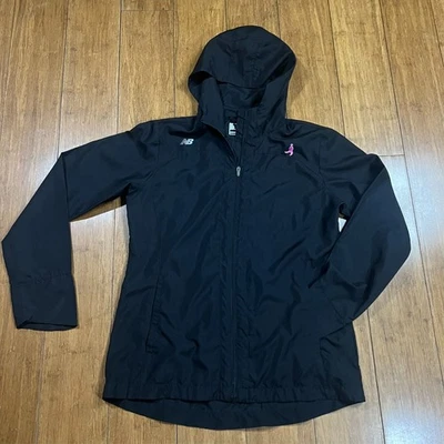 New Balance Black  Breast Cancer Awareness Full Zip Hoodie Women's Small - Image 1 of 4