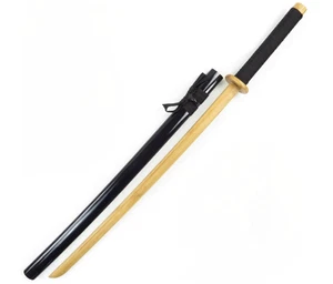 Wooden Japanese Samurai Katana Sword Bamboo Bokken Iaido Kendo Training Practice - Picture 1 of 11