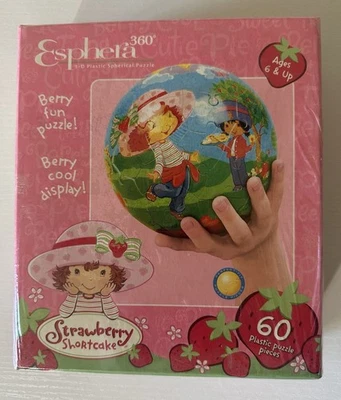Vintage Strawberry Shortcake Esphera 360° 60-Pc 3D Puzzle Ball Sealed New 2004 - Image 1 of 4