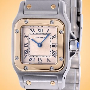 Cartier Santos Galbee Quartz Stainless Steel and Yellow Gold Watch W20012C4 - Picture 1 of 10