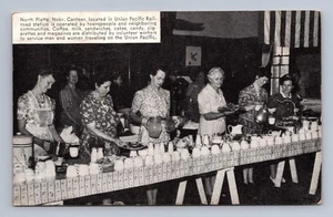 Antique Nebraska Postcard NORTH PLATTE Union Pacific Canteen 1944 Rppc - Bild 1 von 2