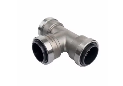 QUICKFITTING 1-1/2 in. Stainless Steel Push-to-Connect Tee Fitting - Image 1 of 4